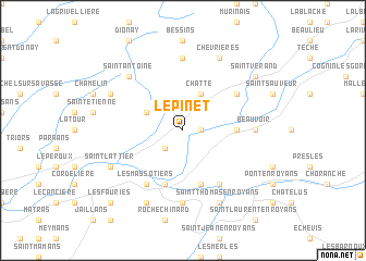 map of Le Pinet