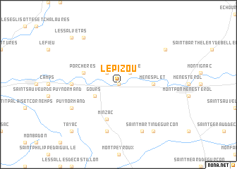 map of Le Pizou