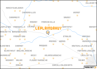 map of Le Plain dʼAhuy