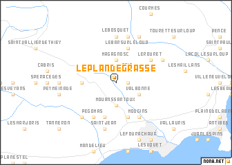 map of Le Plan-de-Grasse