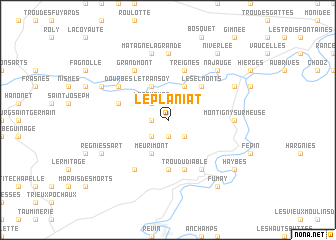 map of Le Planiat