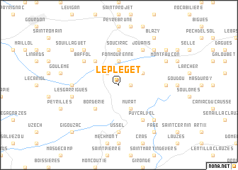 map of Le Pléget