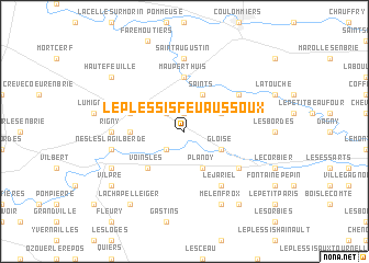 map of Le Plessis-Feu-Aussoux