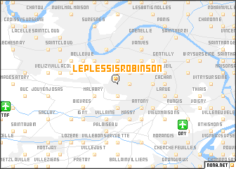 map of Le Plessis-Robinson