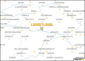 map of Le Poët-Laval