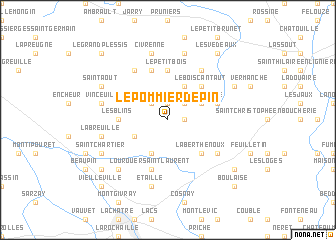 map of Le Pommier-de-Pin