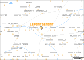 map of Le Pont de Mont