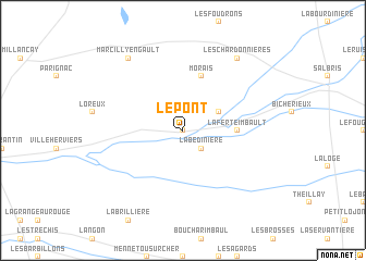 map of Le Pont