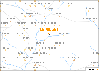 map of Le Pouget