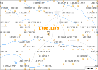 map of Le Poulier