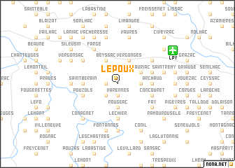 map of Le Poux