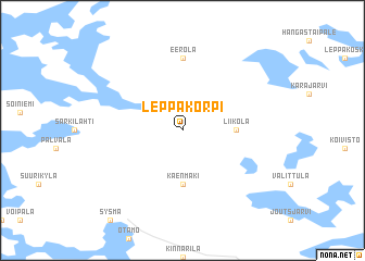 map of Leppäkorpi