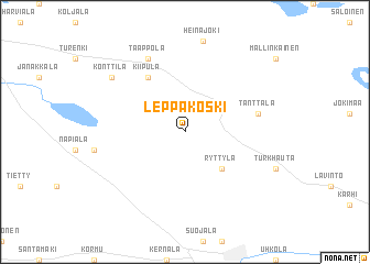 map of Leppäkoski