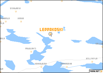 map of Leppäkoski