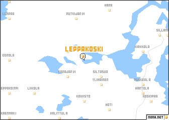 map of Leppäkoski