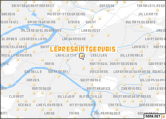 map of Le Pré-Saint-Gervais