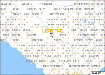 map of Le Prêtre