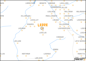 map of Le Pré