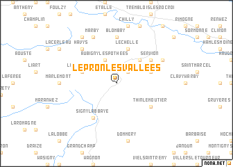 map of Lépron-les-Vallées