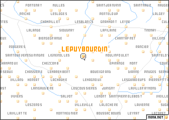 map of Le Puy Bourdin