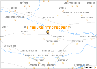 map of Le Puy-Sainte-Réparade