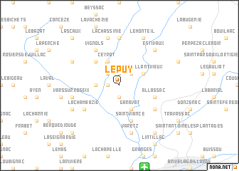 map of Le Puy