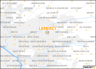 map of Le Raincy