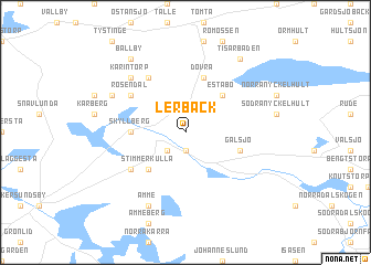 map of Lerbäck