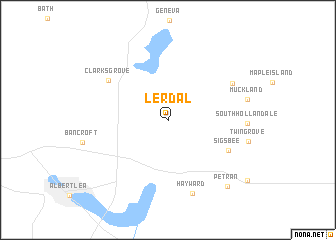 map of Lerdal