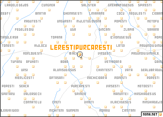 map of Lereşti-Purcăreşti