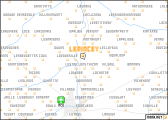 map of Le Rincey