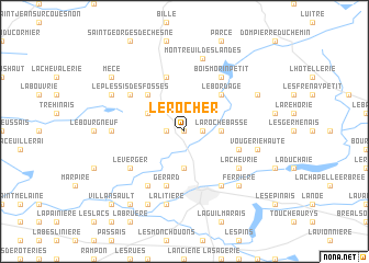 map of Le Rocher