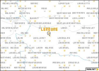 map of Le Roure