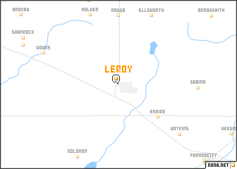 map of Le Roy