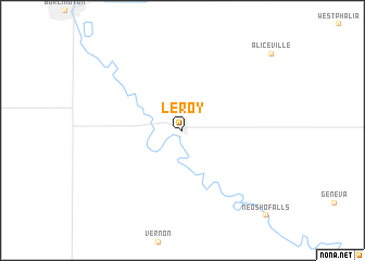 map of Le Roy