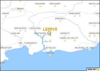 map of Lerryn