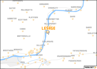 map of Lesage