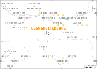 map of Les Agneliers Bas