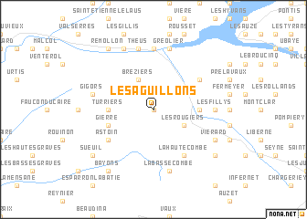 map of Les Aguillons