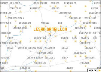 map of Les Aix-dʼAngillon