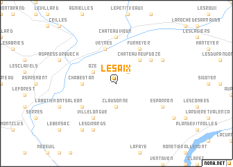 map of Le Saix