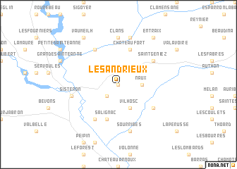 map of Les Andrieux