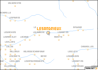 map of Les Andrieux