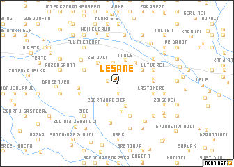 map of Lešane