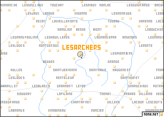 map of Les Archers