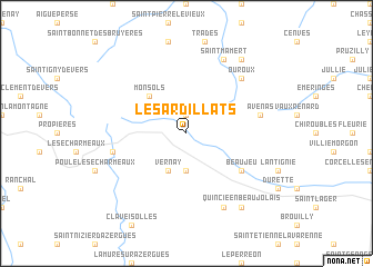 map of Les Ardillats