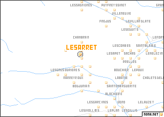 map of Le Sarret