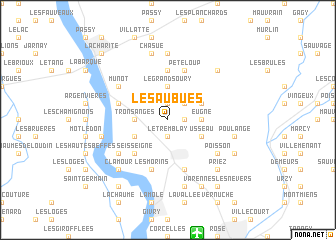 map of Les Aubués