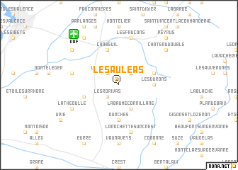 map of Les Auléas