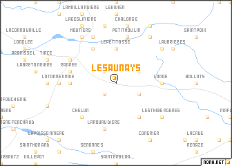 map of Les Aunays